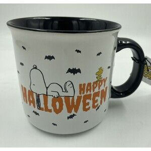 2024 PEANUTS GIBSON Large Coffee Mug SNOOPY & WOODSTOCK HAPPY HALLOWEEN LG 21OZ